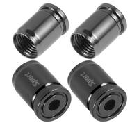 4pcs Anti Theft Tire Valve Stem Caps Black Stainless Steel for Cars | Dustproof Protection, Leakage Prevention, Motorcycle Fit, Daily Driving, Car Maintenance, Four Pack