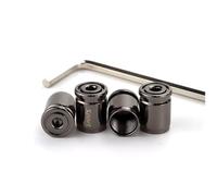 4pcs Anti-Theft Tyre Valve Caps for BMW 3 Series Touring G21 2019-Present Premium Metal Dust Covers with Rubber O-Ring Seal and Hex Wrench Locking System,Black
