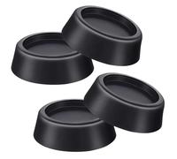 4Pcs Anti Vibration Feet for Washing Machine & Dryer Dia. 4.5cm Universal Anti Vibration Pads Prevent Noise & Slips Shock Absorber Rubber Round Feet Mat for Washer Machine, Fridge Freezer, Black