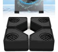 4Pcs Anti Vibration Pads for Washing Machine, Stops Washer Dryer Moving, Prevents Noise, Vibration Transfer, Antivibration Stabilizer Support Feet Mat Suitable for Most Furniture (Increase1.8in)