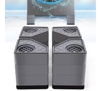 4Pcs Anti Vibration Pads for Washing Machine, Stops Washer Dryer Moving, Prevents Noise, Vibration Transfer, Antivibration Stabilizer Support Feet (Increase4.5in)