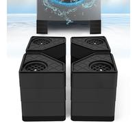 4Pcs Anti Vibration Pads for Washing Machine, Stops Washer Dryer Moving, Prevents Noise, Vibration Transfer, Antivibration Stabilizer Support Feet (Increase4.5in)