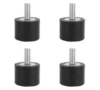 4PCS Anti Vibration Rubber Bobbin Mount, Rubber Vibration Absorber with Super Shockproof Design, Anti Shock Isolator for Air Compressor, Generator, Fitness Equipment and Heavy Mach (VE40*30 M10*25)
