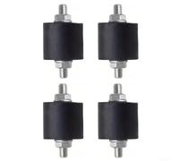 4PCS Anti Vibration Rubber Shock Absorber Mounts with Metal Studs M6 M8 Threaded for Industrial Machinery, Motor Engines, Pumps, and Electronic Equipment (M6)