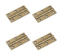 4Pcs,Antique Brass Door Hinges 2.5inch Heavy Duty Folding Hinges,for Gate,Window,Drawer
