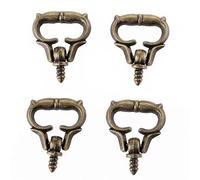 4pcs Antique Bronze Drawer Cabinet Knobs and Handles Vintage Furniture Handle Mini Jewelry Box Chest Case Door Pull Knob 29 * 23mm DUO ER