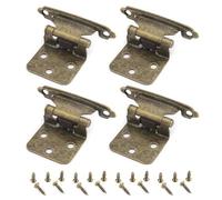 4Pcs Antique Closing Hinges for Kitchen, Blue Patina | Semi Concealed Kitchen Cabinet Hinges for Flush Mount Kitchen Cabinet Door Enduring