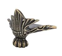 4PCS Antique Wood Box Feet Leg Corner Brackets Triangle Rattan Carved Decorative Protector for Furniture Hardware for Table