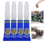 4PCS Aquarium Glue,Aquarium Glue for Plants,Rocks,Moss,Coral,Stone & Wood,Reef-Friendly Sealant for Aquascaping & Water Plants,Superglue for Plastic,Aquarium Silicone,Silicone Gl-ue Waterproof