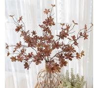 4PCS Artificial Autumn Decor Stems, 28.3"/72cm Tall Fake Plants Branches Faux Greenery Ficus Twig Leaf for Home Garden Shop Office Desk Decoration