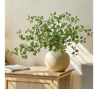 4PCS Artificial Eucalyptus Stem Fake Plants 32.7 inch Long Stems Artificial Foliage Greenery Branches Faux Silk Pothos Ivy Plant Green Shrubs DIY Stems for Home Kitchen Vase Shop Farmhouse Decor