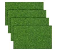 4PCS Artificial Grass Outdoor, Fake Grass Artificial Turf with Drainage Holes and Replacement for Garden Lawn Landscape Balcony Decoration 6 X 10 Inches