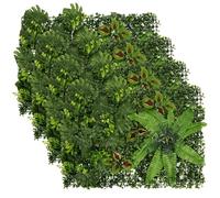 4Pcs Artificial Plant Flower Living Wall Panels 60x40cm Artificial Grass Plant Wall Panel Green Privacy Fence Screening Green Grass Backdrop Hedge Fence Screen for Indoor Outdoor Garden Decor(Style2)