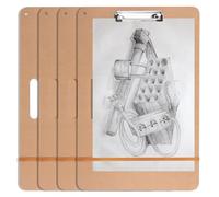 4Pcs Artist Drawing Board with Handle 45 * 30cm A3 Clipboard Portable Wooden Sketch Drawing Sketching Board with Clip for Class Studio Painting Indoor Outdoor