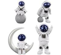 4pcs Astronaut Figure Astronaut Ornaments Spaceman Sculpture Educational Toy Astronaut Model Desktop Statue Home Decoration