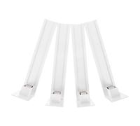 4pcs Automatic Can Shelf Pusher Organizer for Drinks and Beverages | PVC 20.00x7.30x4.00cm, for Coolers and Fridges, White Finish, Universal Compatibility