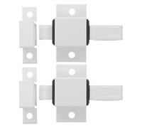 4pcs Automatic Push Latch Aluminum Alloy Spring Lock for Outdoor Use | White Finish, Modern Springloaded Mechanism, Wear Resistant Design, Suitable for Attic Access and Drawers
