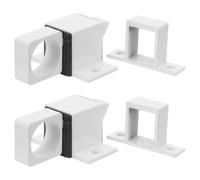 4pcs Automatic Spring Latch Pin for Door and Cabinet Security, White | Aluminum Alloy Build, Push Latch Operation, Self Closing Action, Wear Resistant Finish, Home Use
