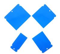 4pcs Automotive Body Filler Spreader Tool Plastic Handle, Blue PP | Lightweight Precision Control, Pointed Edge and Ergonomic Design, for Doors, Hoods and Curved Surfaces