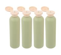 4pcs Avocado Green PE Refillable Travel Squeeze Bottle 260ml | Portable Reusable Liquid Container, for Road Trips and Gym Sessions, Stylish Aesthetic Finish