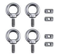 4PCS Awning Rail Stoppers,Stainless Steel Awning Rail Hooks,Multipurpose Awning Rails Hanging Rings M4×6mm Diameter for Caravan, Campervan, Motorhome, Tent Rail Track,Caravan Awning Accessories