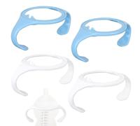 4pcs Baby Bottle Handles for Tommee Tippee, Ergonomic Non-Slip Grip BPA-Free Bottle Handles for Newborn Infant Feeding (Blue, White)