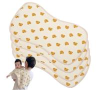 4Pcs Baby Burp Cloths, 10x20" Little Bear Head Soft Absorbent Burp Cloths, Skin-Friendly Multifunctional Cotton Rags for Infants Baby Boy