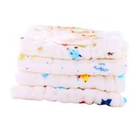4Pcs Baby Feeding Towels Six Layer Pure Cotton Gauze Handkerchiefs | Quickly Absorbs Liquid, Comfortable Feel, Breathable Weave, Keeps Little Faces and Bodies Clean during Everyday Care