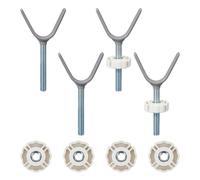 4pcs Baby Gate Bannister Adapter, Universal Y Spindle Rods Stair Railing Adapters to Pressure Mount Pet & Child Proof Safety Gates Indoor Outdoor Use