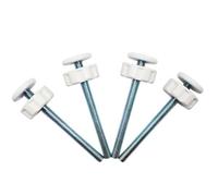 4pcs Baby Gate Extension Spindle Rods Kit,2pcs Pet Stair Gate Fittings with 2pcs Dog Safety Gate Wall Protector Mounted Gate Bolts Parts Baby Gate Wall Protector for Child Toddle Pressure Install Baby