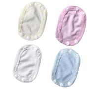 4Pcs Baby Romper Extender Pad Soft Cotton Fabric Fastener Attachment Adjustable Diaper Crotch Part Accessory