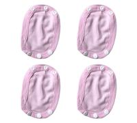 4Pcs Baby Romper Extender Pad Soft Cotton Fabric Fastener Attachment Adjustable Diaper Crotch Part Accessory Cotton Diaper Extender