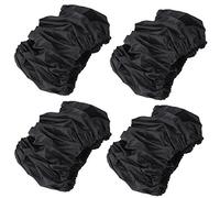 4Pcs Baby Stroller Wheels Covers Black Dustproof Tire Cover Child Kid Classic Stroller Wheels Cover Accessories (S/L)(L)