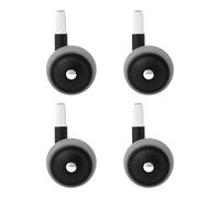 4pcs Baby Walker Replacement Wheels, Universal Plastic Casters with 360° Swivel & Quiet Rolling for Baby Learning Walkers Stroller Wheels Accessories and Mobility Gear (Black)
