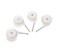 4pcs Baby Walker Swivel Wheels Pu Metal Replacement Set | White, Silent Movement for Home Use, Fits Baby Stroller and Learning Walker, Child Front Wheel Accessory