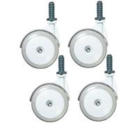 4Pcs Baby Walker Wheels Replacement, 1.97 Inch Plastic Removable Walker Accessories, Universal Wheels for Strollers and Walkers