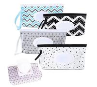 4pcs Baby Wipe Dispenser, Portable Refillable Baby Wipes Container for Diaper, Wipe Dispenser for Travel, Reusable Travel Wet Wipe Pouch for Outdoor, Camping, Hiking.