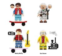 4PCS Back To The Future Marty McFly Doc Brown MiniFigures Bricks Gifts UK Priority Delivery
