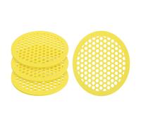 4PCS Backyard Floating Bee Island Yellow Hexagonal Refueling Foam for Outdoor Pollen Media