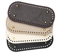 4PCS Bag Bases for Crochet, Purse Bottoms for Crochet Bags Purse Bottom with Holes Long Oval Crocheting Bag Bottom Knitting Crocheting for Weaving The Base of Handbags Shoulder Bags(4 Colors)