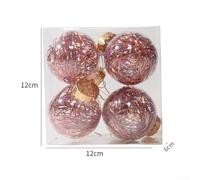 4PCS Ball Ornaments, For Holiday Decor Perfect For Weddings And Parties(Rose Gold)