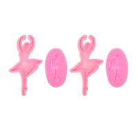 4pcs Ballerina Chocolate Silicone Mold for Fondant Cake Decorating | Food-grade Nonstick Material, Delicately Detailed Figure Shaping, Suitable for Soap, Cupcake Toppers, Weddings