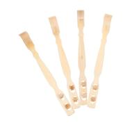 4Pcs Bamboo Back Scratcher Set, Handheld Self Massage Tool for Travel