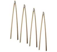 4pcs Bamboo Trash Picker, Lightweight Litter Picking Tool | Smooth Beige Finish, Resists Deformation, for Bottles and Paper Rubbish during Yard Work or Car Cleaning