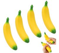 4Pcs Banana, Banana Decoration for Office Workers, Portable Relaxation Tool for Emotion Management and Desk Decoration