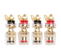4Pcs Banana Socket Binding Post Nut Banana jack Connector Amplifier Speaker Spade Terminal Binding Post