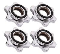 4Pcs Barbell Spinlock Collar Screw Clamps, Dumbbell Hex Nut Anti-Slip 25mm Barbell Spin-Lock Collars Screw Clip