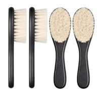 4Pcs Barber Fade Brush Set Boar Bristle Hair Brush Men Beard Brush Plastic Handle Professional Barber Brush for Detangling Hair Cutting Kits