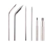 4pcs Baseball Glove Lacing Needle Kit, Durable Leather Lacing Needle for Baseball & Softball Glove Lace Relacing Restringing and Repair Mitt Repair Tool, with 2 Extension Nuts