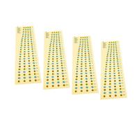 4pcs Bass Fretboard Stickers Waterproof Bass Scale Decals Note Signs for Beginners Easy-to-Apply Guitar Fingerboard Accessories
